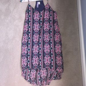 Tribal print spaghetti strap dress